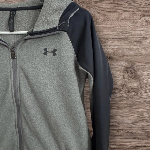 Under Armour Women’s Gray and Navy XS Zip Up Hoodie with Pockets - Picture 3 of 6